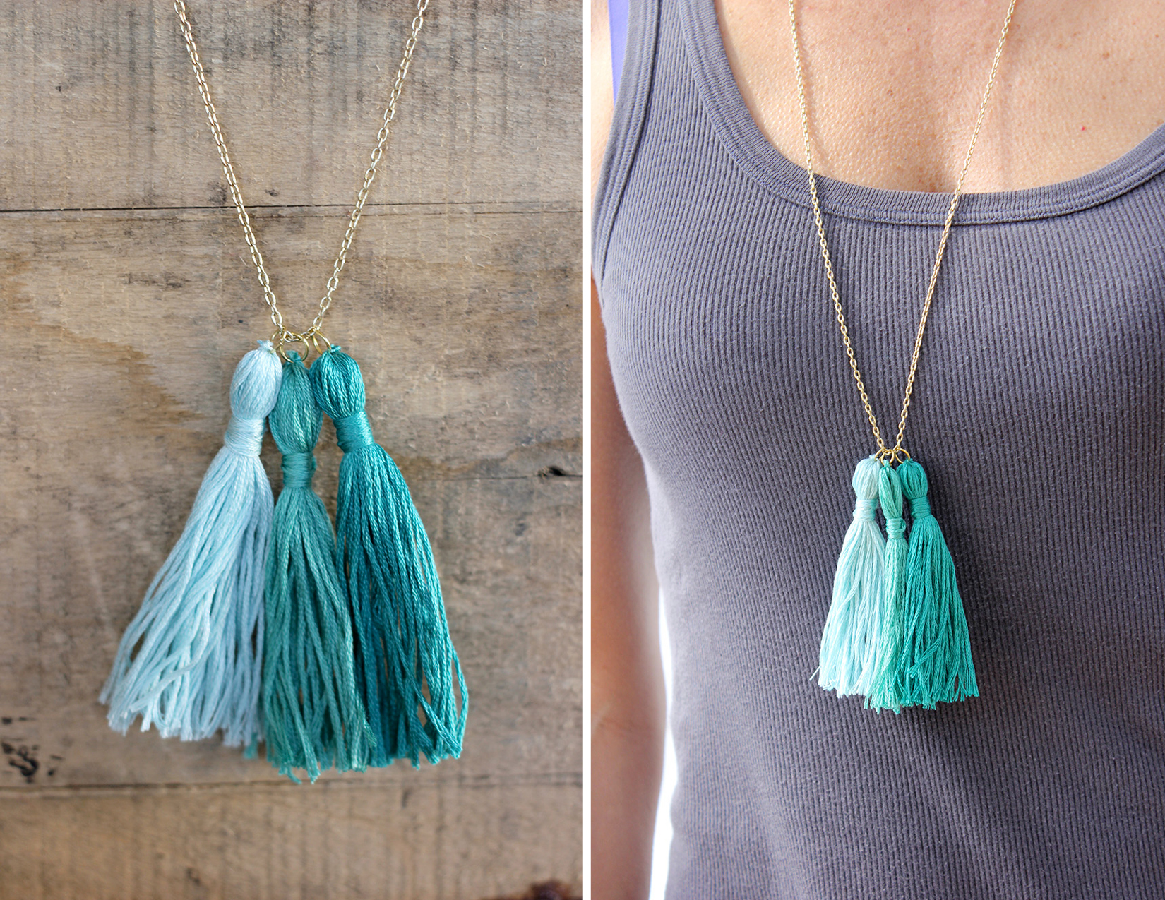 How to make on sale a tassel necklace