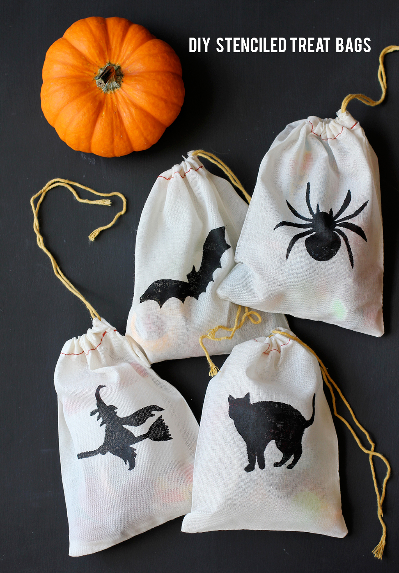 Make Your Own Halloween Treat Bags from Wrapping Paper! - Ella