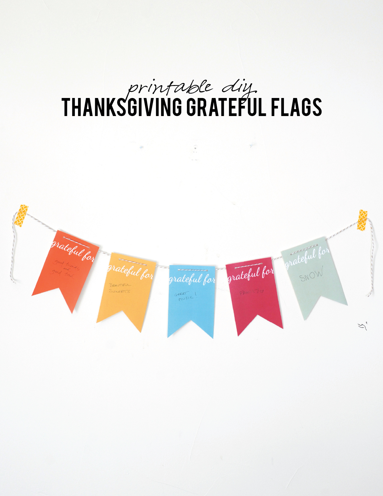 Thanksgiving printable grateful flags on aliceandlois.com alicea