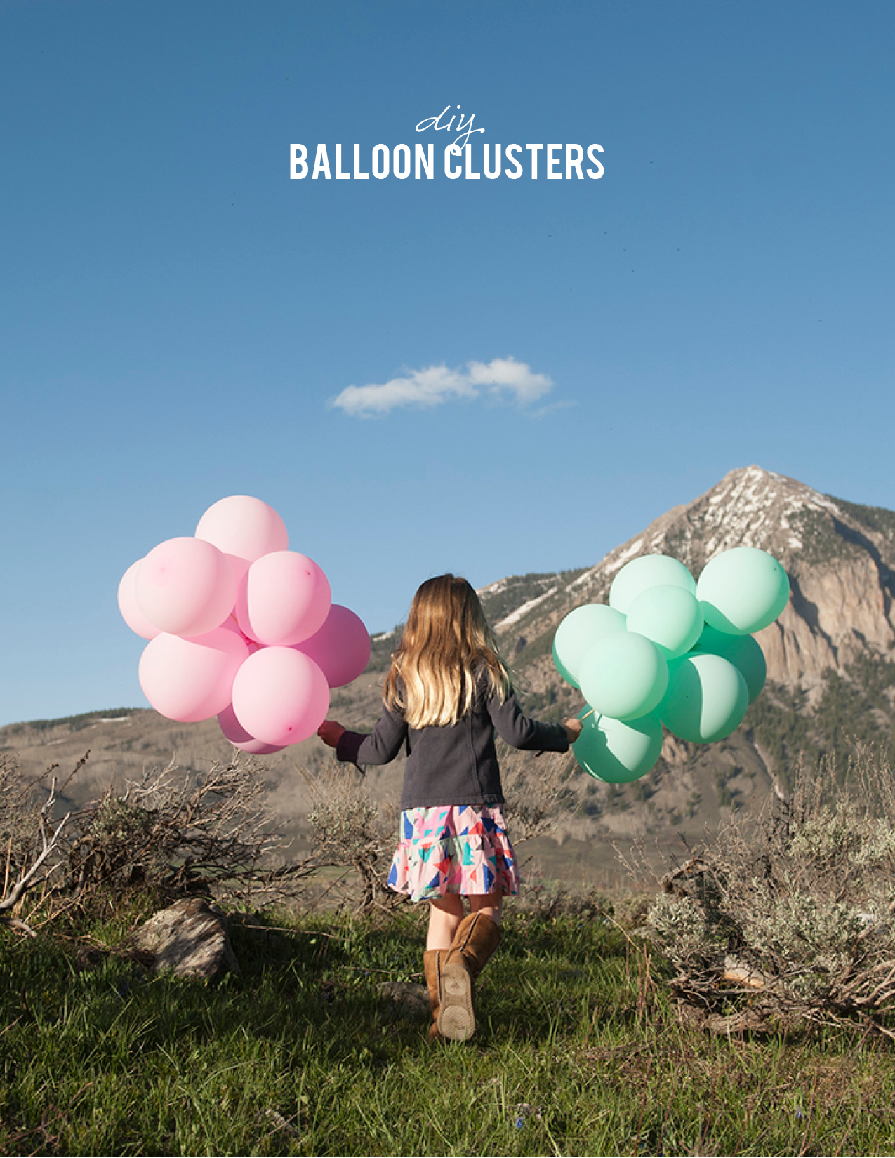 DIY balloon clusters on aliceandlois.com
