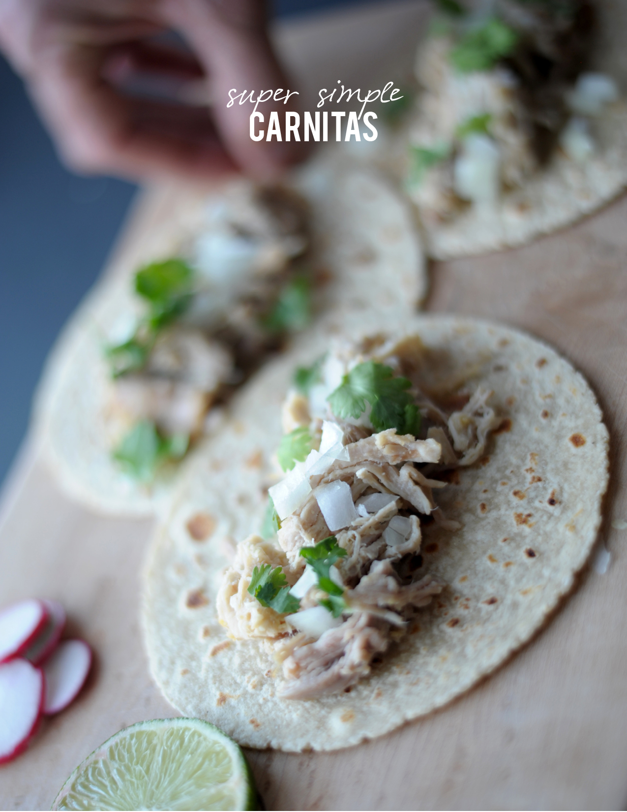 Super Simple Carnitas Tacos on aliceandlois.com