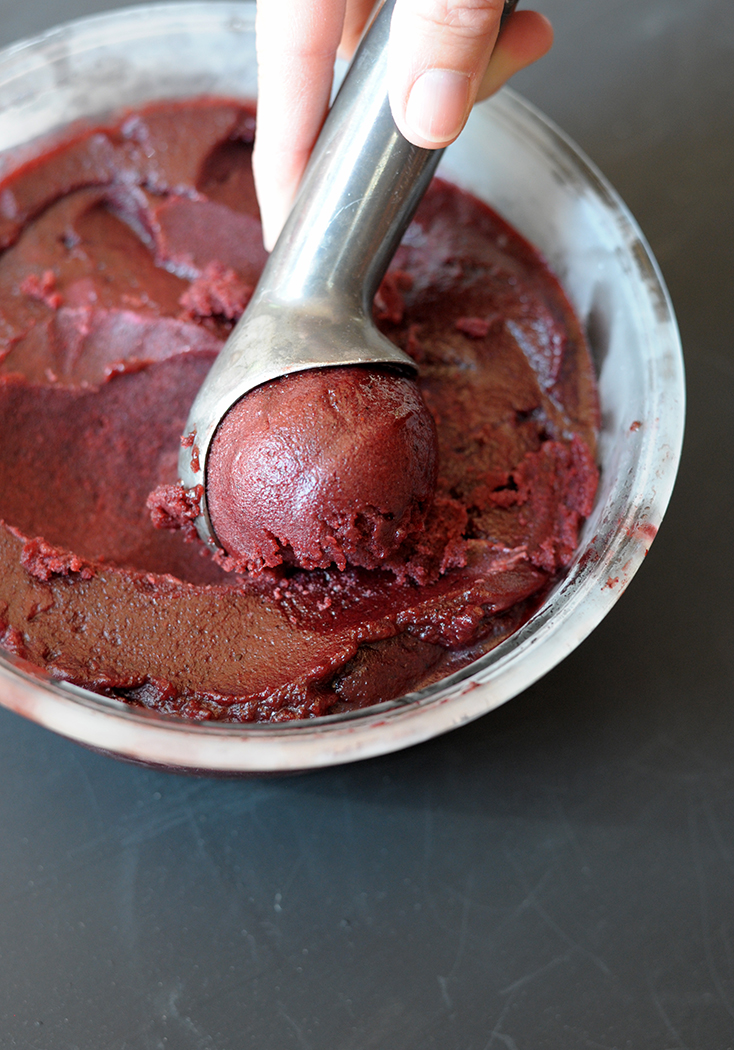 blueberry sorbet for the fourth of july