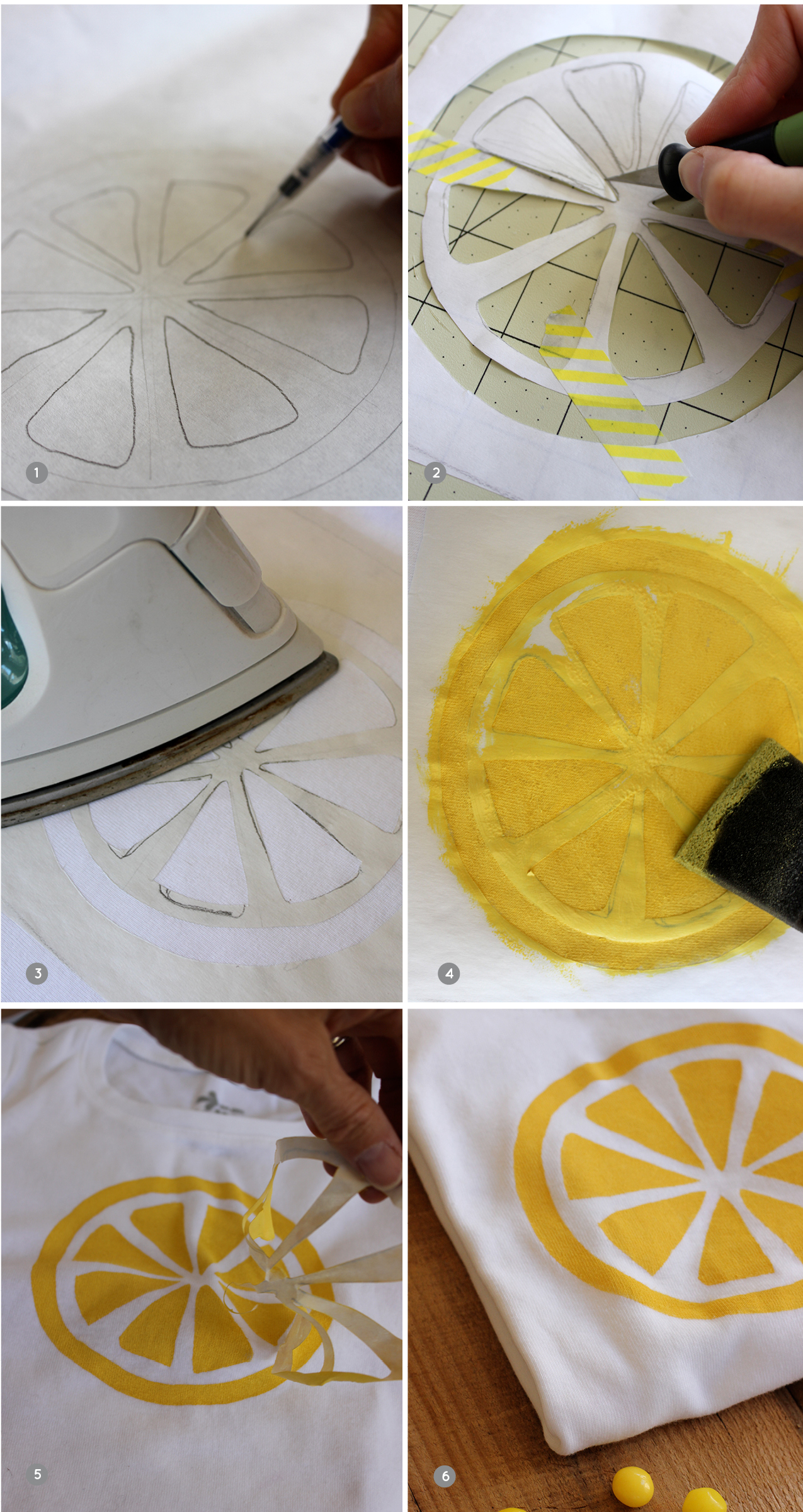 DIY-lemon-t-shirt-steps // aliceandlois.com